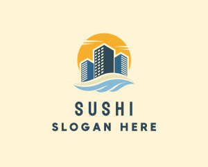 Sunny Seaside Buildings logo design