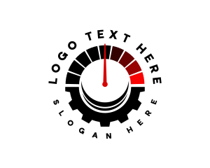 Speed - Speedometer Gear Cogwheel logo design
