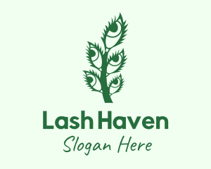 Leaf Eye Lashes logo design