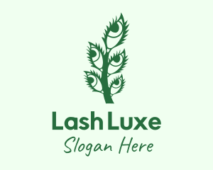 Leaf Eye Lashes logo design