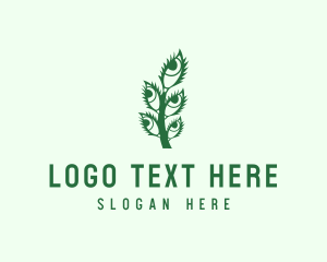 Lashes - Leaf Eye Lashes logo design