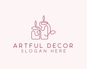 Spa Candle Decor  logo design