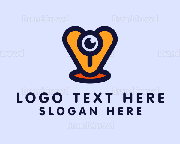 Webcam Eye Letter V Logo