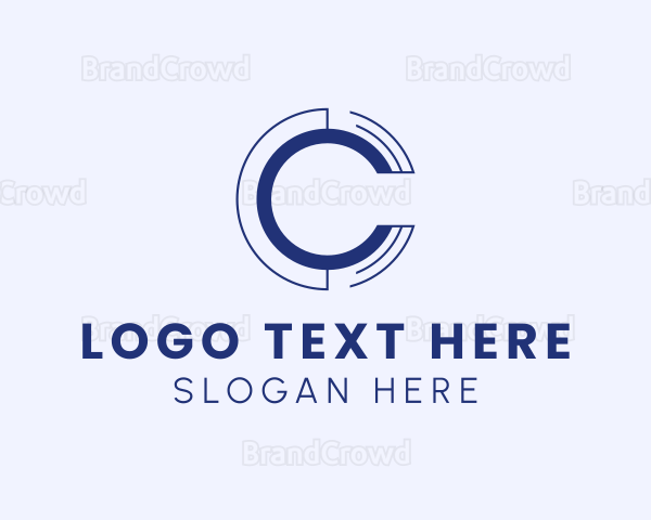 Geometric Modern Business Letter C Logo