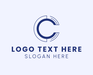 Data - Geometric Modern Business Letter C logo design