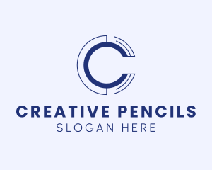 Geometric Modern Business Letter C logo design