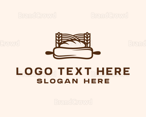 Rolling Pin Bread Baking Logo