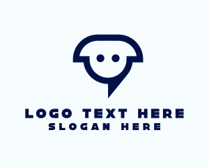 Blue - Digital Chat Robot logo design