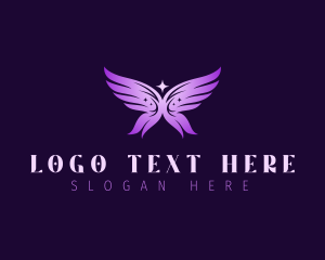 Mythical - Magical Fairy Wings logo design