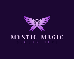 Sorcerer - Magical Fairy Wings logo design