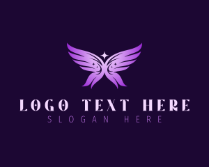 Angel - Magical Fairy Wings logo design