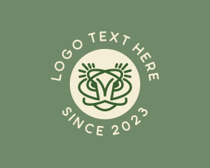 Green Lizard - Gecko Lizard Pet logo design