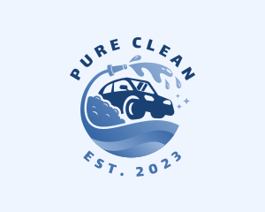 Car Wash Cleaning Hose logo design