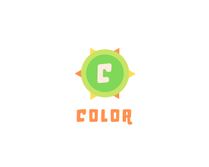 Colorful Summer Compass logo design