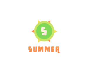 Colorful Summer Compass logo design