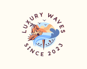 Seashell Beach Resort Getaway logo design