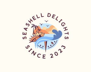 Seashell Beach Resort Getaway logo design