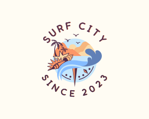 Seashell Beach Resort Getaway logo design