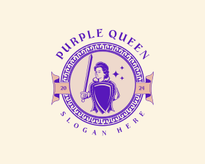 Royal Queen Warrior logo design