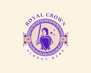 Queen - Royal Queen Warrior logo design