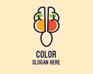 Cutlery - Brain Food Restaurant logo design