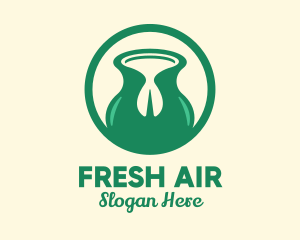 Pistachio Nut Milk logo design