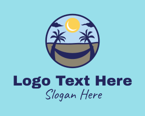 Tourism - Beach Hammock Trees logo design