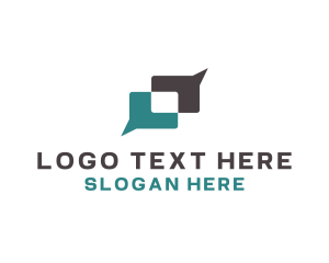 Free Text - Talk Chat Social logo design