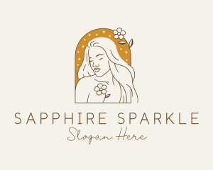 Woman Beauty Sparkle logo design