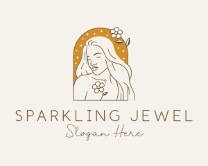 Woman Beauty Sparkle logo design