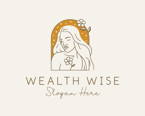 Aesthetic - Woman Beauty Sparkle logo design