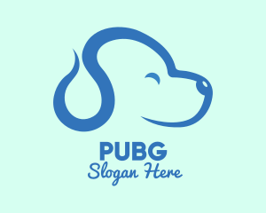 Cute Blue Puppy Dog Logo