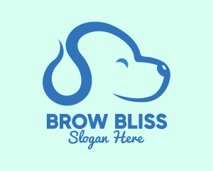 Cute Blue Puppy Dog logo design