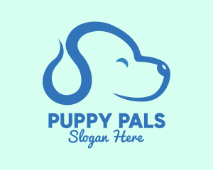 Puppy - Cute Blue Puppy Dog logo design