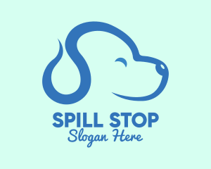 Cute Blue Puppy Dog logo design