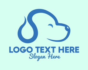 Cute Blue Puppy Dog Logo
