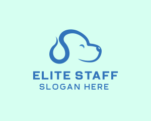 Cute Blue Puppy Dog logo design