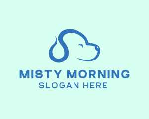 Cute Blue Puppy Dog logo design