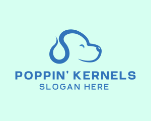 Cute Blue Puppy Dog logo design