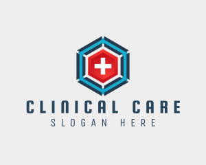 Hexagon Medical Cross logo design