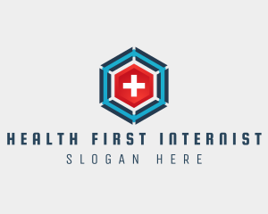 Hexagon Medical Cross logo design