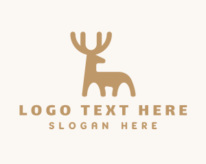 Advertising - Deluxe Deer Animal logo design