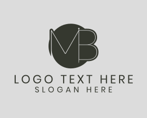 Fitness - Letter MB Needle logo design