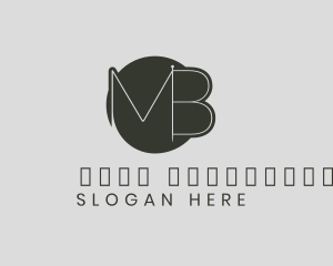 Minimalist - Letter MB Needle logo design