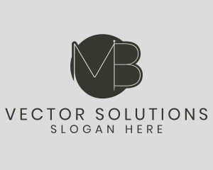 Vector - Letter MB Needle logo design