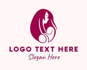 Lady - Mom & Baby Maternity logo design