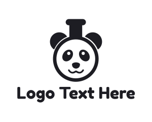 Panda Test Tube logo design