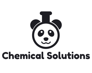 Chemical - Panda Test Tube logo design