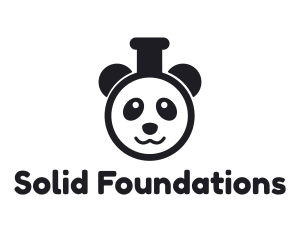 Medicine - Panda Test Tube logo design