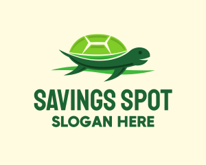 Cute Green Turtle logo design